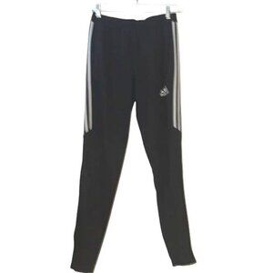 Adidas Womens Black Climalite Track Pants With White Stripes Size S